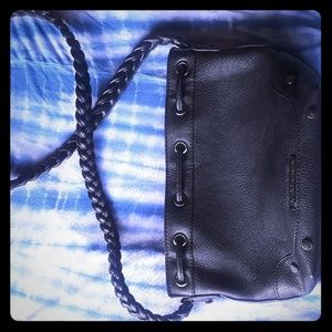 BCBG generation black leather bucket bag